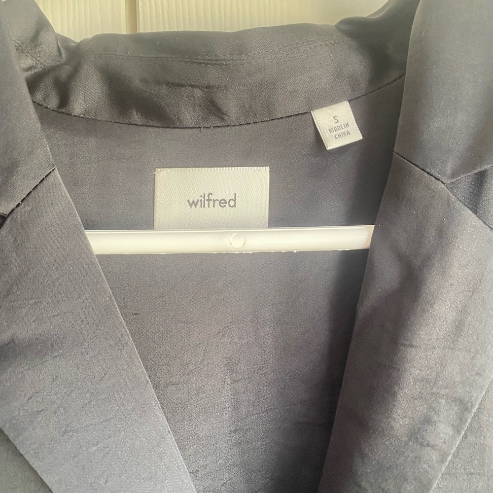 NEW Aritzia Wilfred Shirt Satin Button-up Shirt Dress - Picture 11 of 13